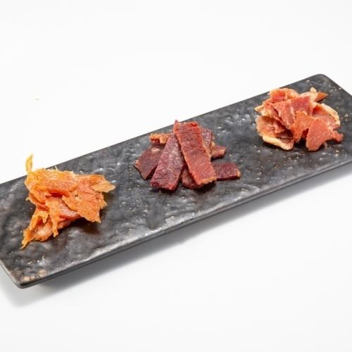 Assorted 3 types of soft jerky [Black Angus beef, Sangen pork, chicken breast]