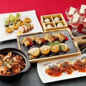 【旬を味わう忘年会】肉＆魚Wメインの全9品+乾杯スパークリング+2時間飲み放題＆専用バー付個室