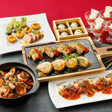 【旬を味わう忘年会】肉＆魚Wメインの全9品+乾杯スパークリング+3時間飲み放題＆専用バー付個室
