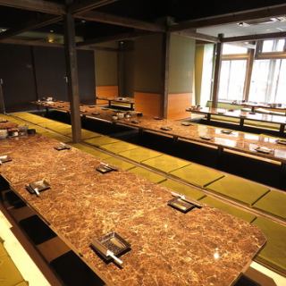 個室での貸切は最大140名までOK！