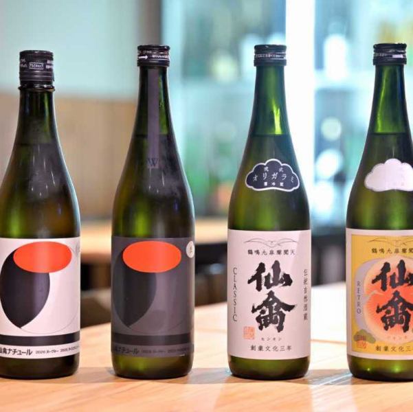 料理に合わせて各地から厳選した自慢の日本酒・焼酎をご案内します♪メニューにない希少酒も豊富にご用意。