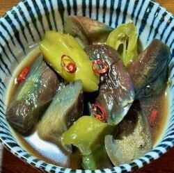 なすとピーマンの焼きびたし 