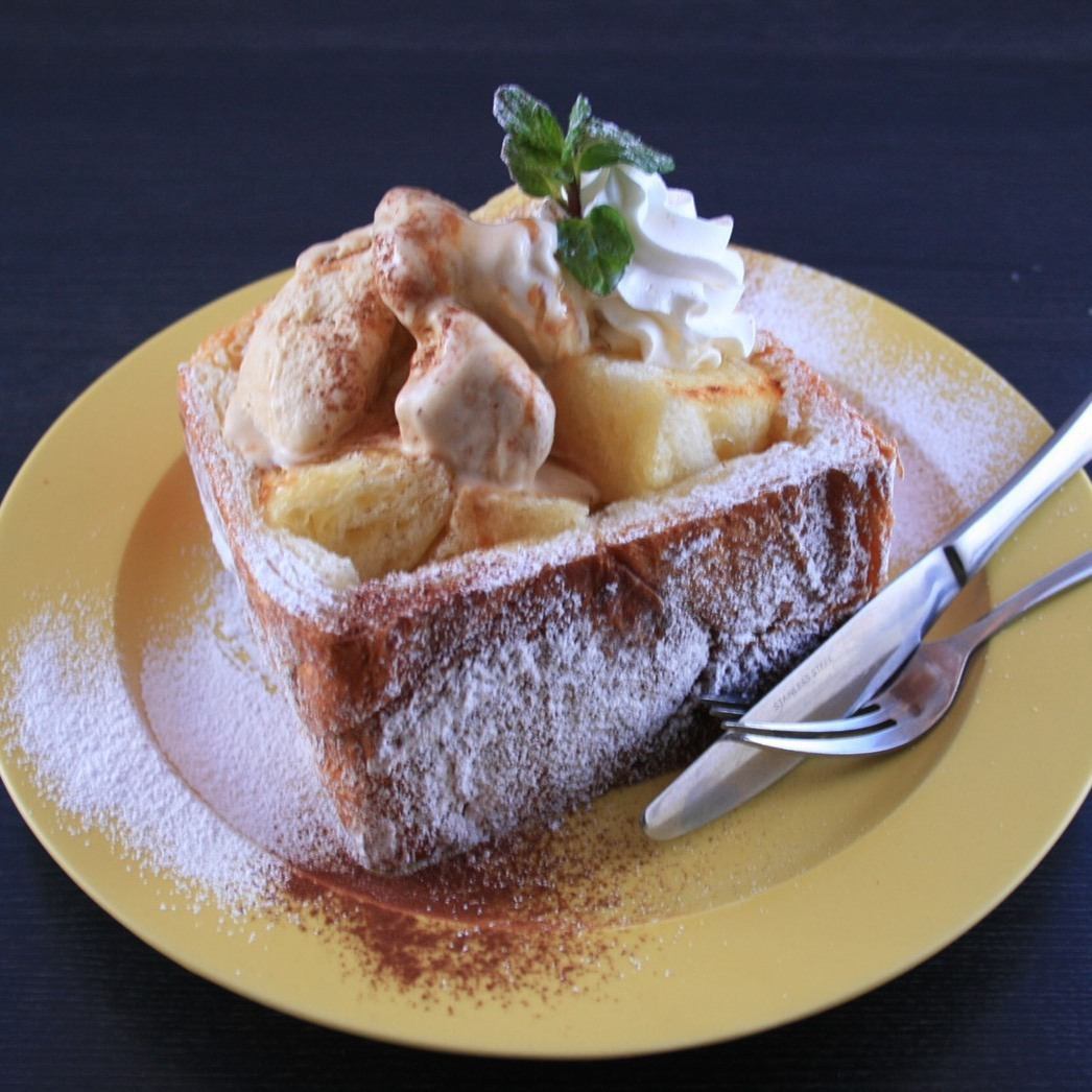 Celebrate a special day with a honey toast dessert plate with fireworks