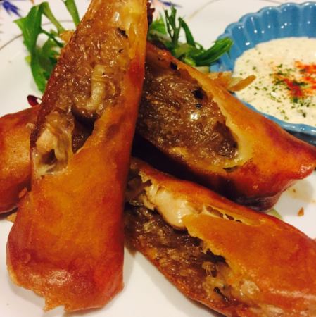 Crispy fried spring rolls