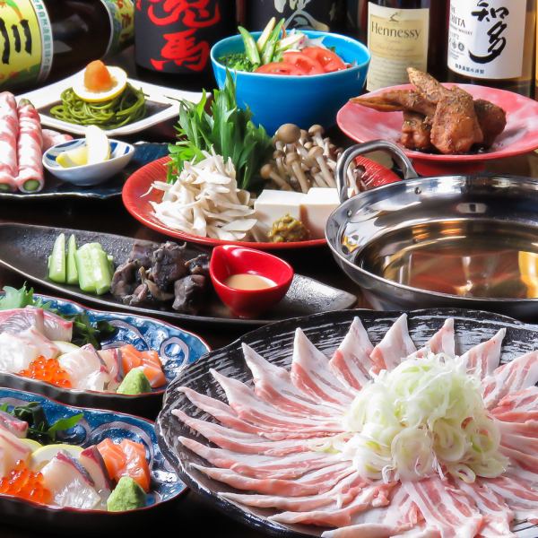 [Perfect for all types of parties] 6 shabu-shabu dishes using Mugen Pork, with 120 minutes of all-you-can-drink including draft beer!