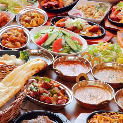 【学生限定】チーズナン・からあげ・パスタ食べ放題+飲み放題プラン 3時間飲み放題付き2,728円 (税込)