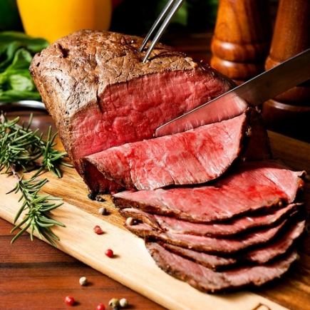 【絶品】当店自慢のローストビーフマウンテン付2時間飲み食べ放題コース3828円⇒2980円(税込)♪