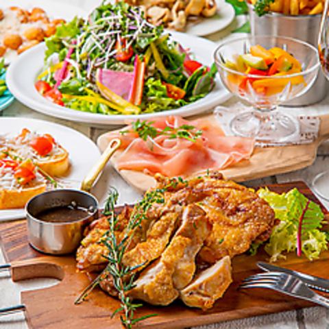 『シュラスコ＆ローストビーフ食べ放題』11品3時間飲み放題付