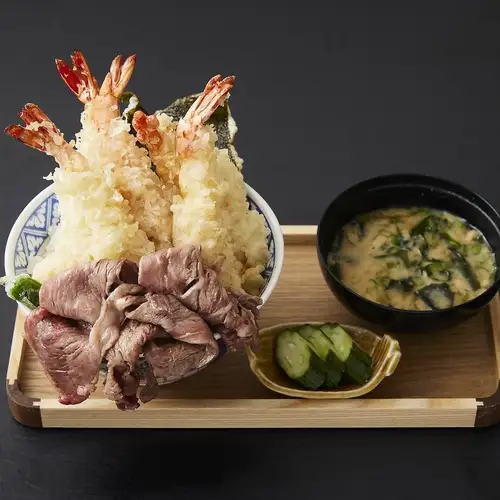 和牛すき焼き海老MAX天丼