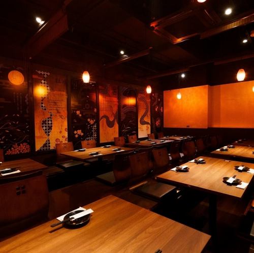 Extremely popular with banquet organizers! All seating is private, so we have private rooms available to accommodate a wide range of your needs.Enjoy a wonderful time in a calm, Japanese-modern private space ♪ Warm private rooms.Please enjoy a wonderful time while enjoying delicious food and drinks.