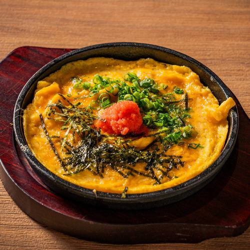 Fried egg with mentaiko broth