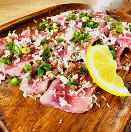 Seared Lamb Meat ~With Freshly Grated Mountain Wasabi and Truffle Soy Sauce~