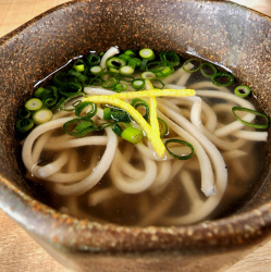 Finishing with a bite of soba