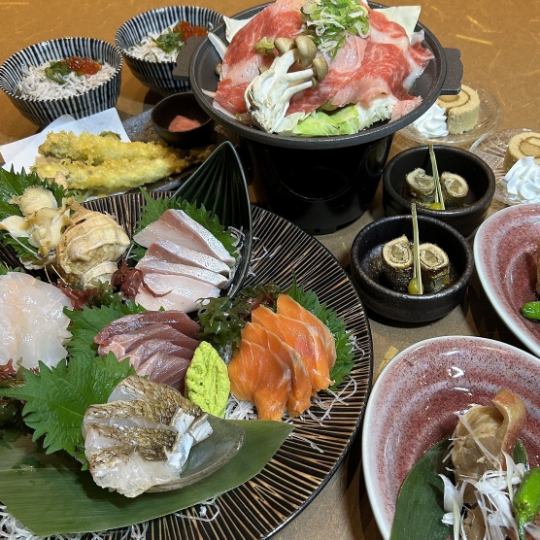Starting in September, the Seafood Course includes six dishes including Shiraoi beef teppanyaki with whelks and a six-piece sashimi platter, and 120 minutes of all-you-can-drink.