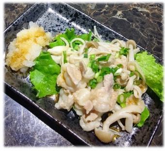 Tokorozawa beef white offal with ponzu sauce