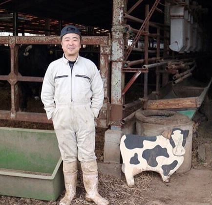 所澤三澤農場的三澤老闆和所澤的三澤牛肉。