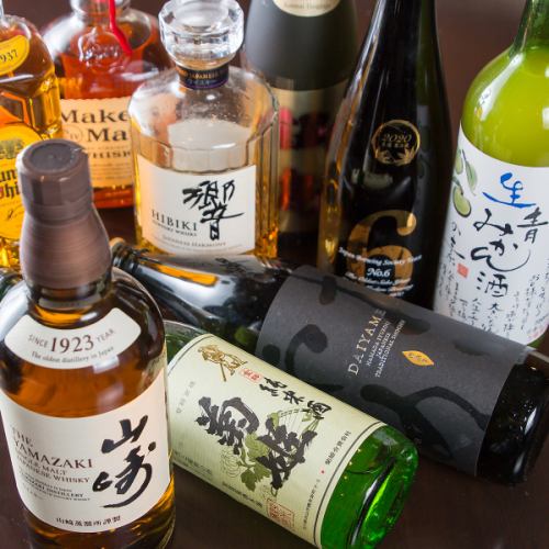 高級ウイスキーをリーズナブルに！豊富なドリンクメニュー