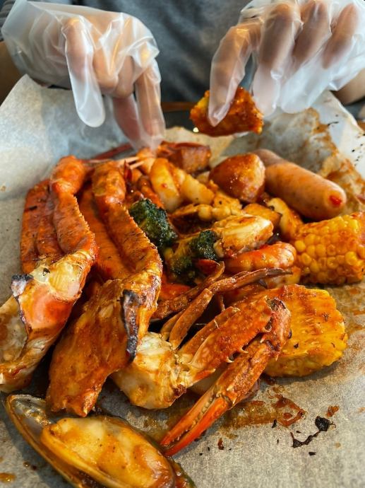 手掴みシーフード】海鮮食べ放題プレート 90分制 お一人様6259円（税込