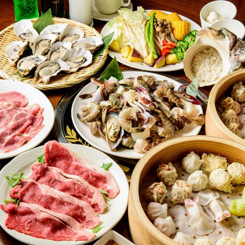 Enjoy lunch! "All-you-can-eat steam dishes"