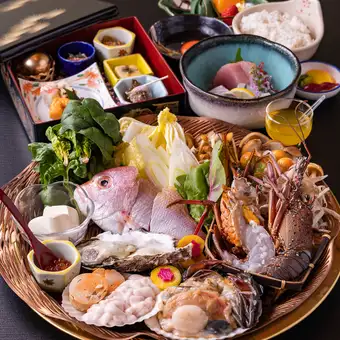 【痛風鍋コース】ー極ー海老・牡蠣・あん肝豪華な魚介づくしの全6品/10,000円 (税込)