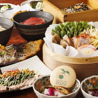 【日~木限定】2時間飲み放題《青空の扉/4,000円》《夏野菜の麻辣蒸籠蒸し》ライトプラン◎