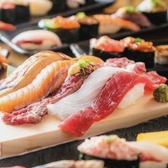 【3Ｈ食べ飲み放題◆110種類】OPEN価格 "寿司・肉寿司・肉汁餃子+厳選和食料理" 4000円⇒3000円