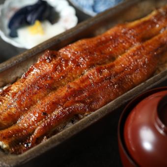 【オンライン限定特別セット】一本うな重、ワンドリンクプラン！菊川名物一本うな重6180円(税込)