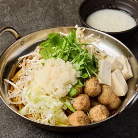Mizore hotpot with grated yam and grated daikon radish