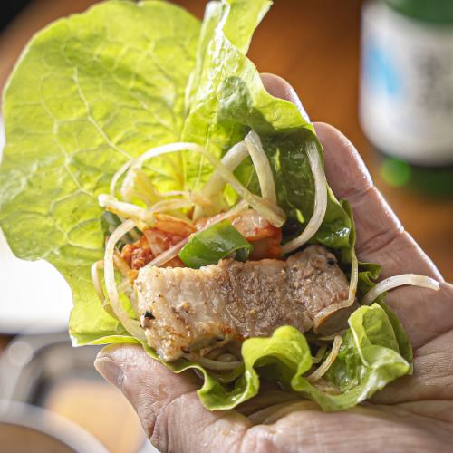 色んな組み合わせが楽しめるサムギョプサル♪