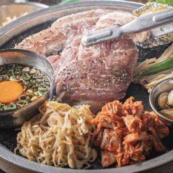 【サムギョプサル食べ放題コース】肉も野菜も心ゆくまで♪120分制《2880円(税込)》