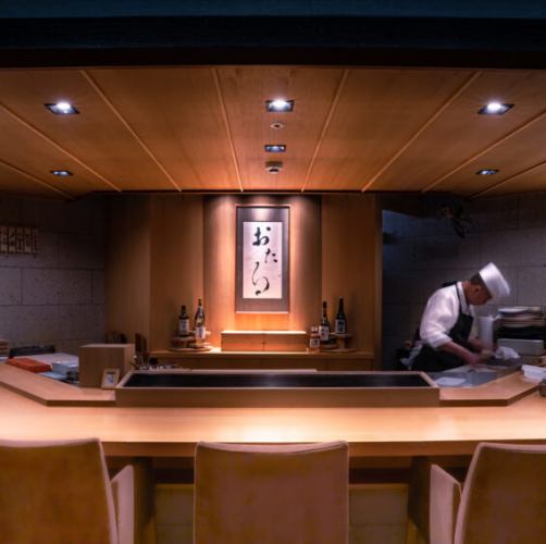 Counter-only sushi kaiseki course meal only 7,500 yen