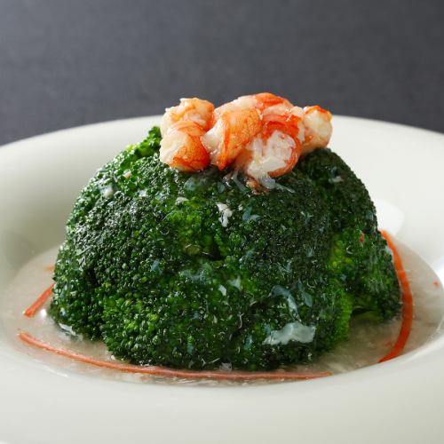 Broccoli crab meat sauce / Happo green