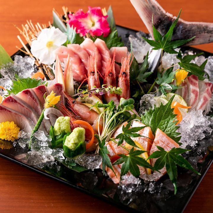 3H飲み放題付◆鮮度抜群な刺身盛りと福岡博多もつ鍋の宴会コース