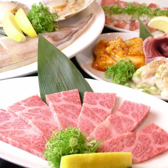 All 40 kinds of red beef grilled meat all-you-can-eat and all-you-can-drink course 3000 yen ~ available ♪