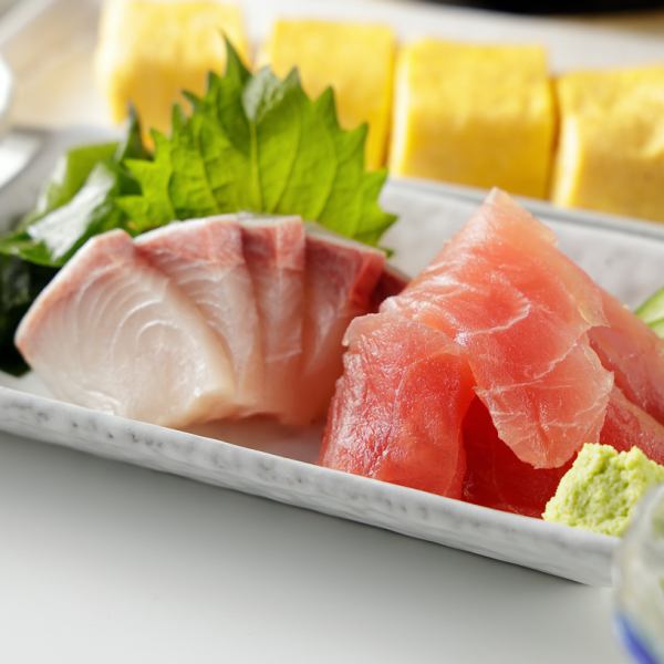 【市場直送】海の恵みを感じて◎ カンパチ刺まぐろ刺 盛合せ 1078円(税込)