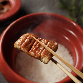 [Recommendation 1] Eel & Salmon Roe "Mabushi Clay Pot Course" with 3 hours of all-you-can-drink for 4,500 yen → 3,500 yen (7 dishes in total)