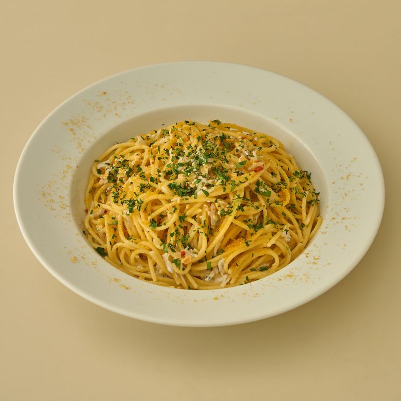 釜揚げしらすのからすみバタースパゲッティ