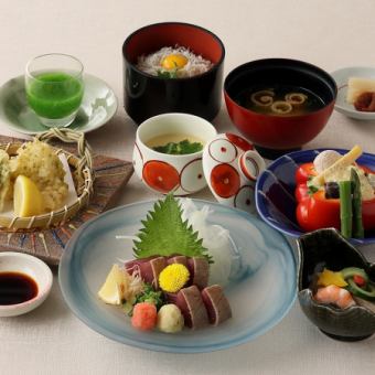 "Midori Hatsu Gozen" - a colorful early summer meal (May and June)