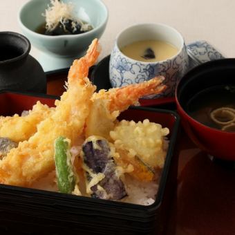 [Lunch only] Tempura and rice