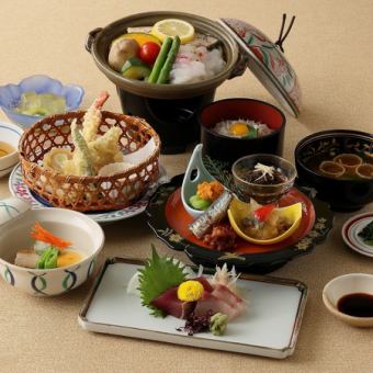 旬の味覚をご堪能ください　「花会席」　皐月・水無月