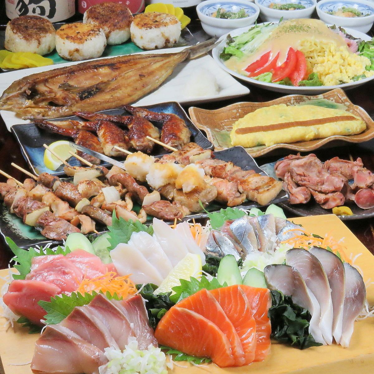 北海道の旨い海鮮や焼き鳥を楽しむ炉端居酒屋☆豪華宴会コースは￥3500～ご用意♪