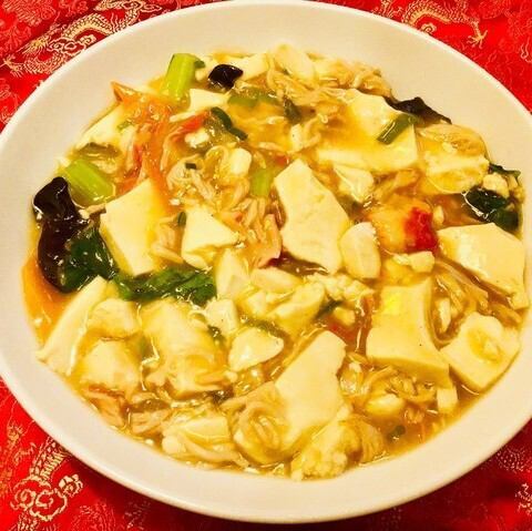 カニ豆腐(蟹と豆腐の塩味あんかけ)