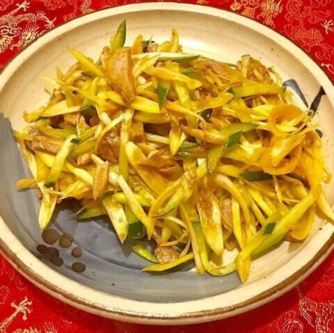 チャーシューの白ネギ和え