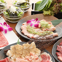 Please come visit us at [Shokushinbo] for delicious meat and a fun atmosphere.