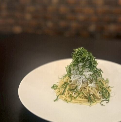 しらすと大葉のペペロンチーノ