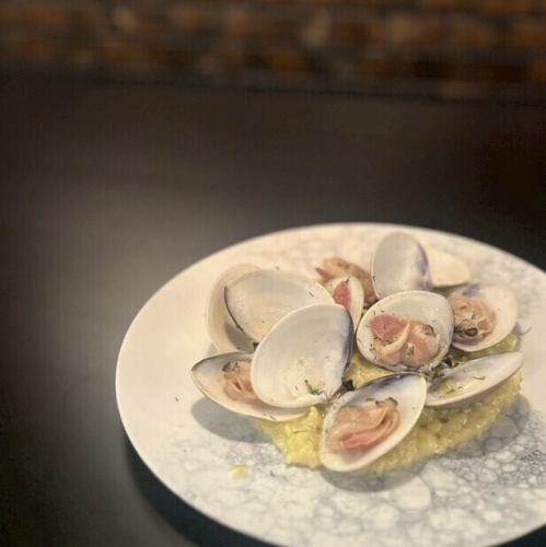 ハマグリのチーズリゾット