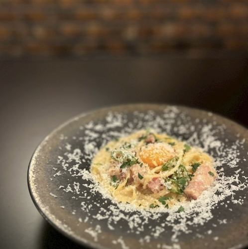 青唐辛子のカルボナーラ