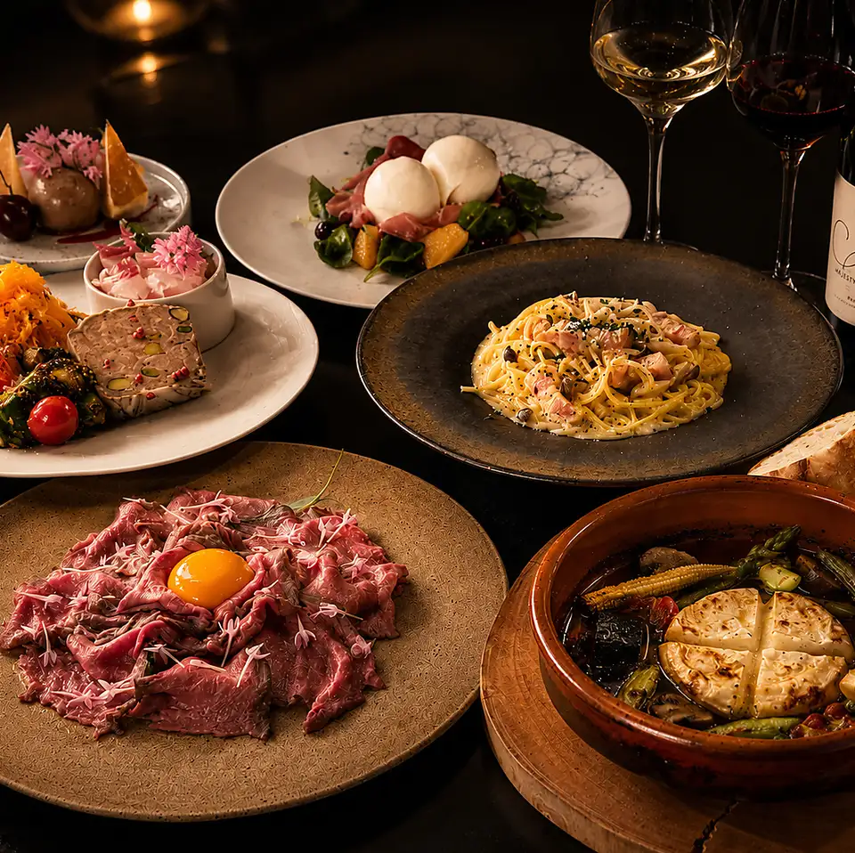 旬の食材を使ったモダンイタリアン。こだわりの料理とワインで特別なひとときを。