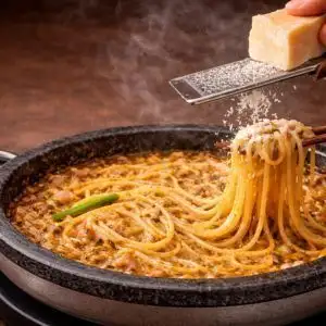 当店発祥の石鍋の〆パスタ
