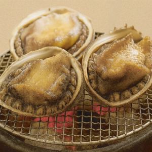 活きアワビの踊り焼き